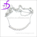 Factory wholesale low price gemstone charm necklace in silver